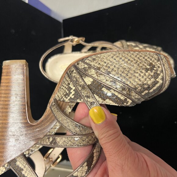 Coach Python Skin Platform Sandal - Picture 7 of 9